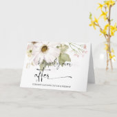 おめでとう結婚のたった今結婚しました新郎新婦 カード (黄色い花)