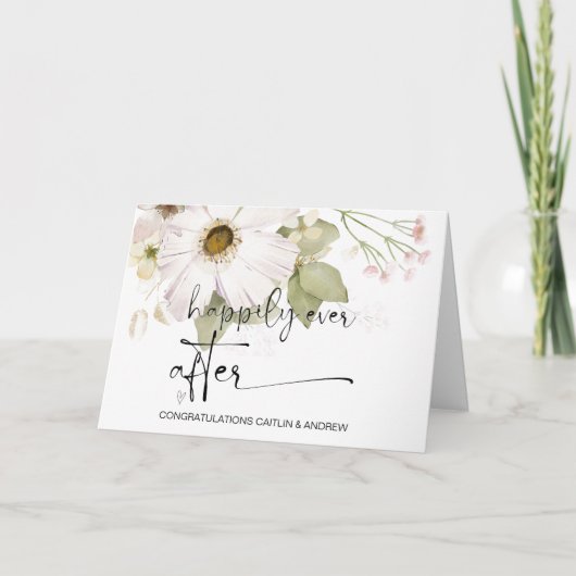 おめでとう結婚のたった今結婚しました新郎新婦 カード (正面)