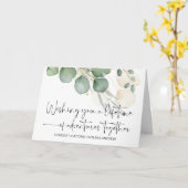 おめでとう結婚のたった今結婚しました新郎新婦 カード (黄色い花)