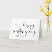 おめでとう結婚のたった今結婚しました新郎新婦 カード (黄色い花)