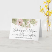 おめでとう結婚のたった今結婚しました新郎新婦 カード (黄色い花)