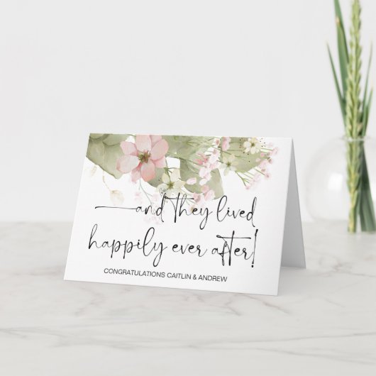 おめでとう結婚のたった今結婚しました新郎新婦 カード (正面)