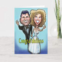おめでとう結婚の人形 カード
