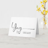 おめでとう結婚の婚約イェイ新生児カ カード (黄色い花)