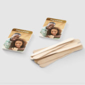 おめでとう結婚の婚約写真フェイク金ゴールド ハンドファン (組立なし)