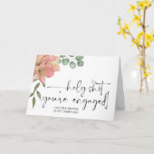 おめでとう結婚の婚約新郎新婦 カード (黄色い花)