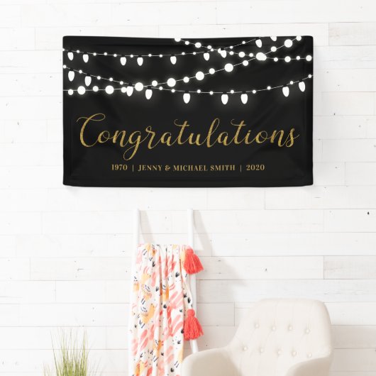 おめでとう結婚の記念日パーティーバナー 横断幕 (インサイチュ)