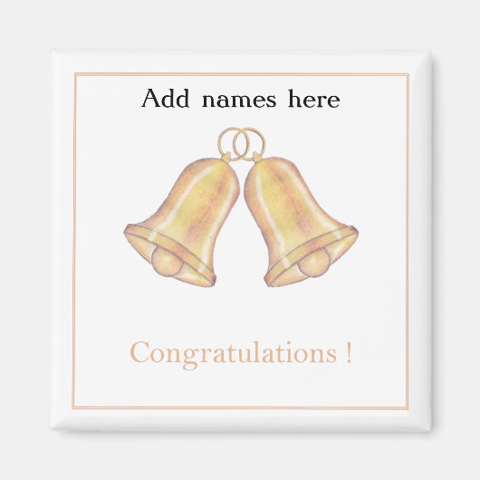 おめでとう結婚の – アニバーサリーマグネット マグネット (正面)