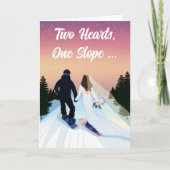 おめでとう結婚ズ新郎新婦スノーボード カード (正面)