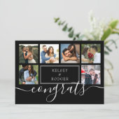 おめでとう結婚ズ・フォトコラージュ白黒カー カード (スタンド正面)