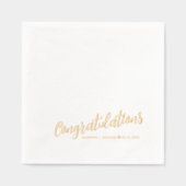 おめでとう結婚リトルハートカップルイベント 箔ナプキン (正面)