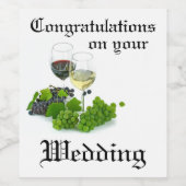おめでとう結婚ワインラベル ワインラベル (シングルラベル)