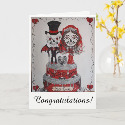 おめでとう結婚。 カード (黄色い花)