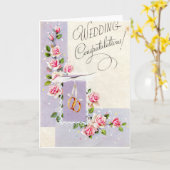 おめでとう結婚 カード (黄色い花)