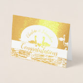 おめでとう結婚/記念日/婚約 箔カード (正面)