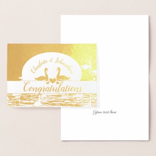 おめでとう結婚/記念日/婚約 箔カード (ディスプレー)