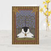 おめでとう羊 カード (黄色い花)