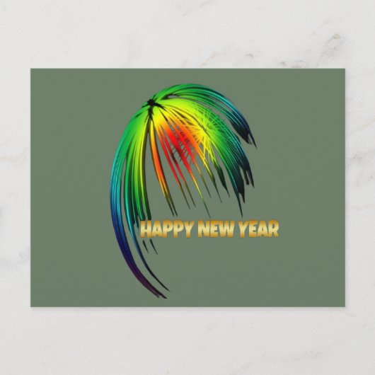 おめでとう花火 ポストカード (正面)