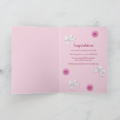 おめでとう誕生ベビーガールボタンと湾曲形C カード (内部)