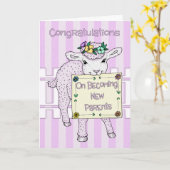 おめでとう誕生・オブ・ガール新入り カード (黄色い花)