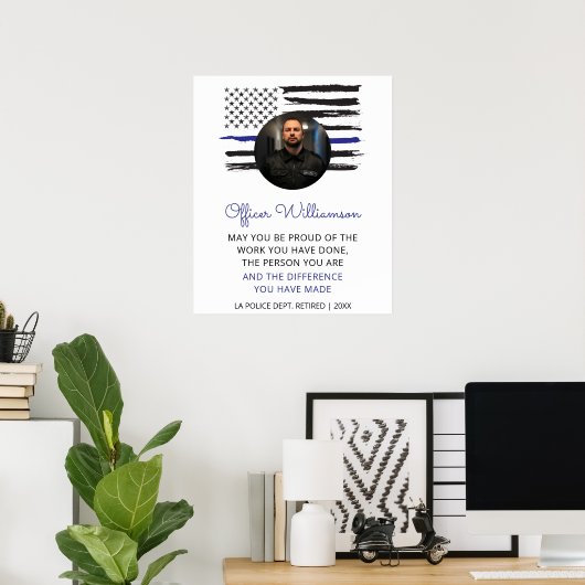 おめでとう警察官退職パーティー警官 ポスター (ホームオフィス)