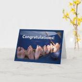 おめでとう足 カード (黄色い花)