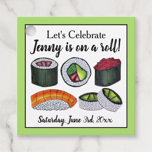 おめでとう転がお祝い フェイバータグ (正面)