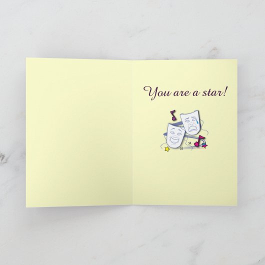 おめでとう遊:コメディと悲劇の仮面 カード (内部)