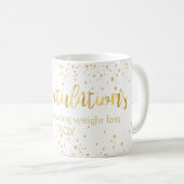 おめでとう金ゴールドダイエット減量フィットネス コーヒーマグカップ (正面右)