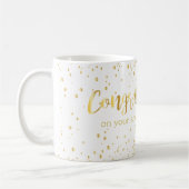 おめでとう金ゴールドダイエット減量フィットネス コーヒーマグカップ (左)