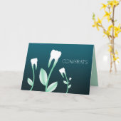 おめでとう開花歯 カード (黄色い花)