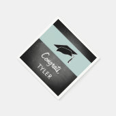 おめでとう院名Chalkboard卒業会 スタンダードカクテルナプキン (角)