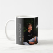 おめでとう院生モダンカスタム写真 コーヒーマグカップ (左)