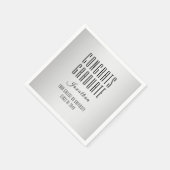 「おめでとう院生」モダンタイポグラフィ紙 スタンダードカクテルナプキン (角)