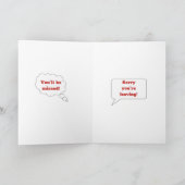 おめでとう離れ金髪の女性 カード (内部)