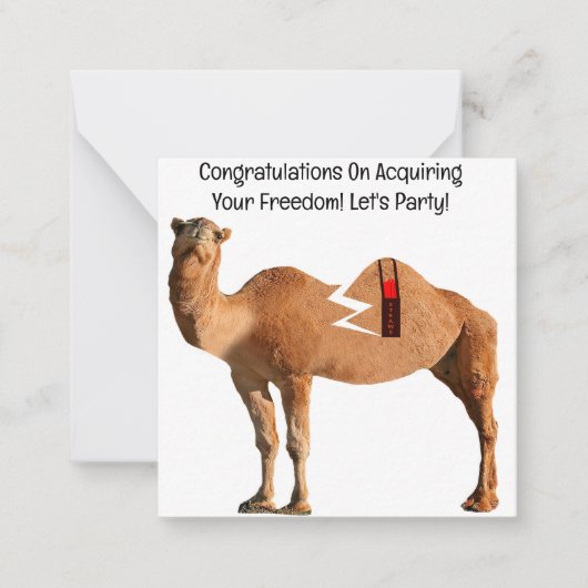 おめでとう離婚パーティーカード ノートカード (正面)