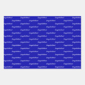 おめでとう青王室の白 ラッピングペーパーシート (正面)