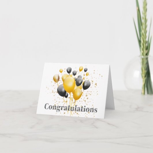 おめでとう飾りディスコボール サンキューカード (正面)