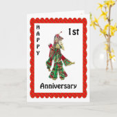 おめでとう１周年 カード (黄色い花)