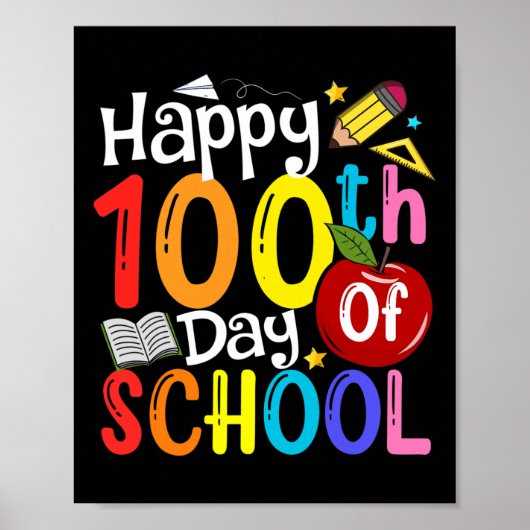 おめでとう100日学校教師学生ハッピー1 ポスター (正面)