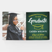 おめでとう1フォトグリーン金ゴールド黄色 横断幕 (横)