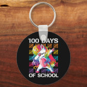 おめでとう100日学校教師100日ユニコ キーホルダー (正面)