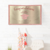 おめでとう2022年ピンク・金ゴールド 横断幕 (インサイチュ)