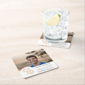 おめでとう2023年卒業クラス スクエアペーパーコースター (インサイチュ)