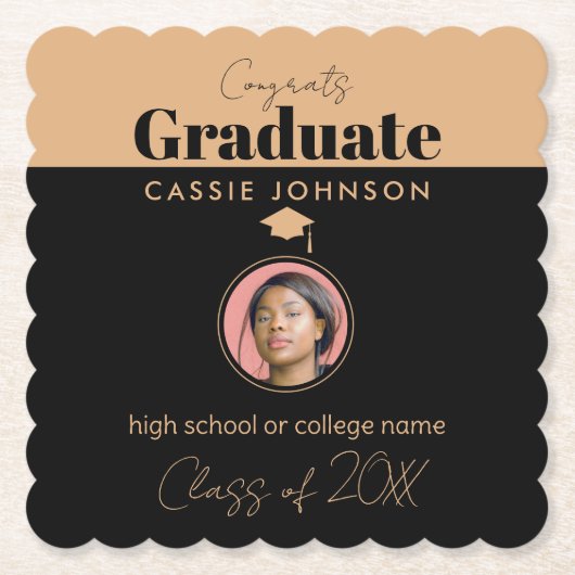 おめでとう2023年卒業 ペーパーコースター (正面)