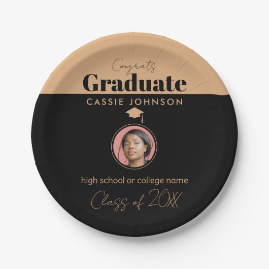 おめでとう2023年卒業 ペーパープレート (正面)