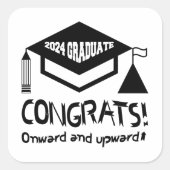 おめでとう2024年卒業！ スクエアシール (正面)