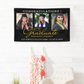 おめでとう2025年卒業3写真コラージュ 横断幕 (インサイチュ)