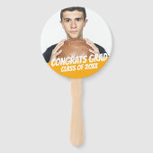 おめでとう20XXクラスモダンカッコいいシンプル ハンドファン (裏面)