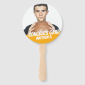 おめでとう20XXクラスモダンカッコいいシンプル ハンドファン (正面)